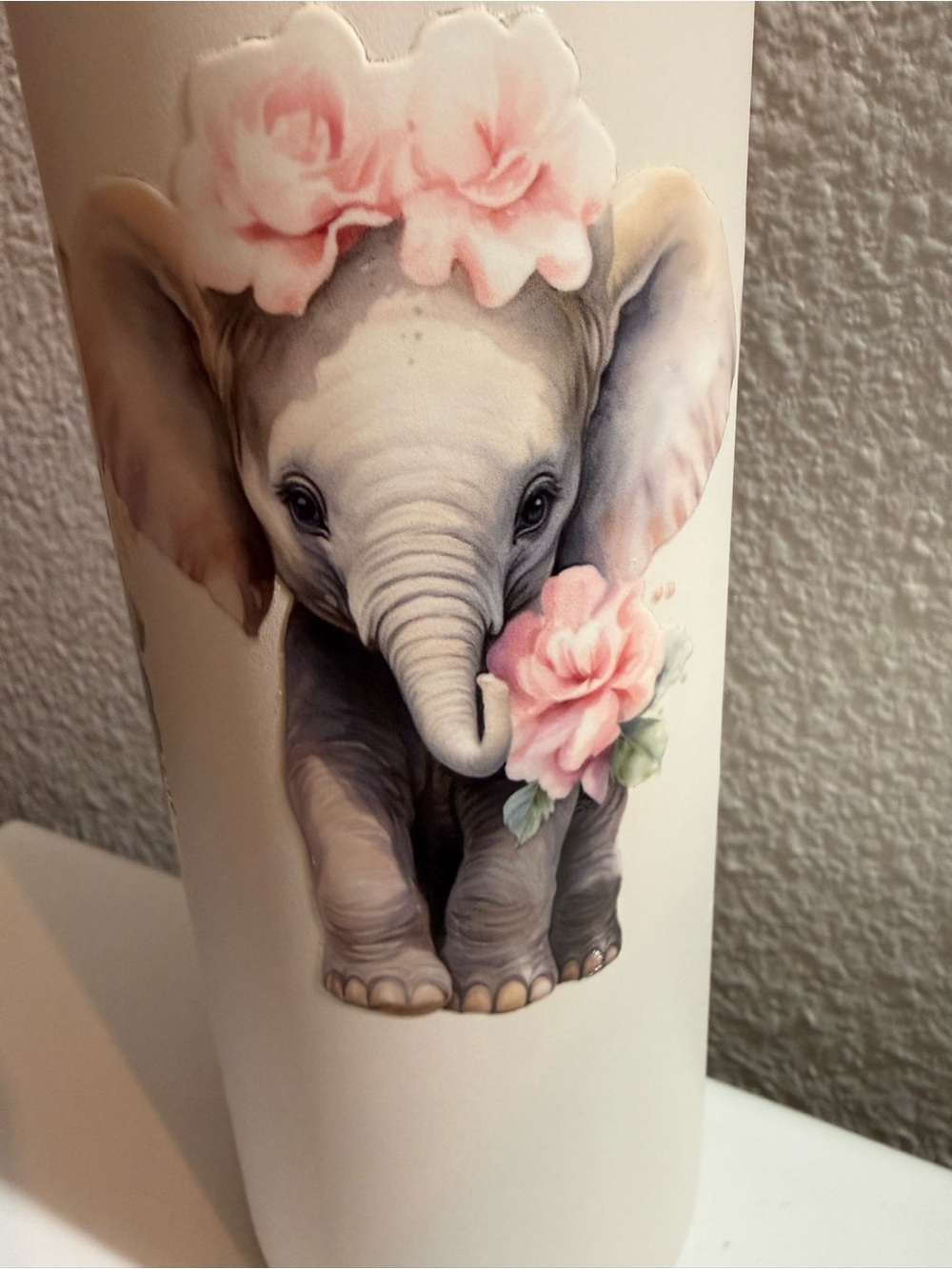 Zak! 24oz Vacuum Insulated Water Bottle |  Decorated with Baby Elephants | NWT